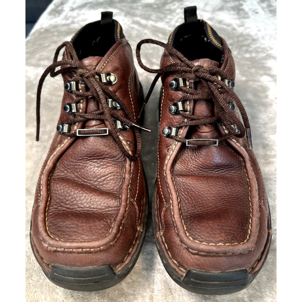 Timberland Dark Brown Men's Leather Boots mock toe VGC